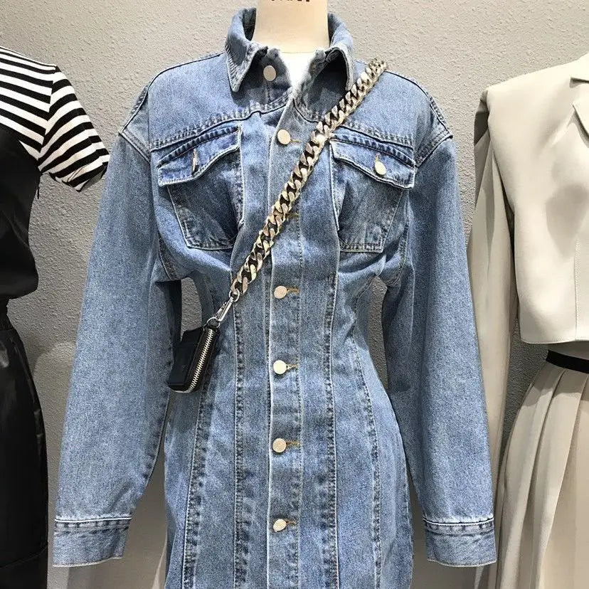 Blue Mini Denim Dres