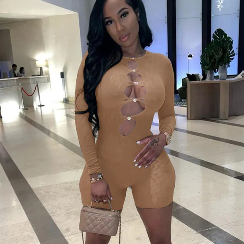 Diamond Mesh Allure Romper