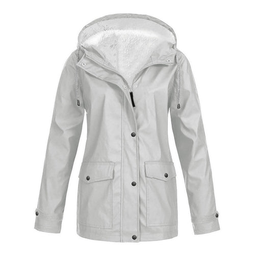 Women's Autumn Winter Plus Velvet Outdoor Jacket Windproof Waterproof