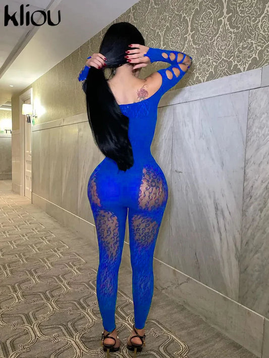 Sexy Hollow Out See Through Jumpsuits