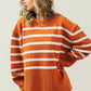 Ribbed Hem Stripe Sweater