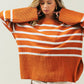 Ribbed Hem Stripe Sweater