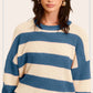 Striped Round Neck Loose Fit Sweater