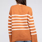 Ribbed Hem Stripe Sweater