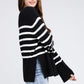 Ribbed Hem Stripe Sweater