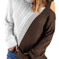 Brown Turtleneck Cold Shoulder Sweater