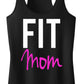 FIT MOM Tank Top, Black Racerback