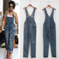 Washed Jeans Denim Casual Hole Jumpsuit Romper Overall