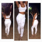 White Curvy Jeans Mid High Waist Stretch Denim Pants Ripped Skinny Jeans