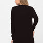 Long Sleeve Waffle Knit Sweater Round Neck Solid Color Pullover Dress