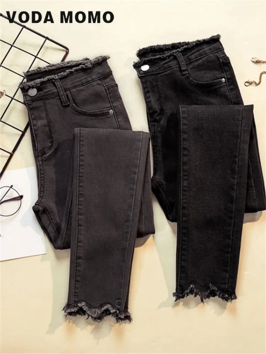 Denim Pants Black Color Jeans