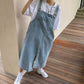 Denim Overall Dress Women Sleeveless Jeans Dresses Fashion Female Solid Slip Casual Loose Spaghetti Strap Dresses