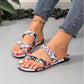 Print Clie Toe Slippers Flats Beach Sandals
