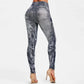 Leggings Imitation Jeans High Waist Pants