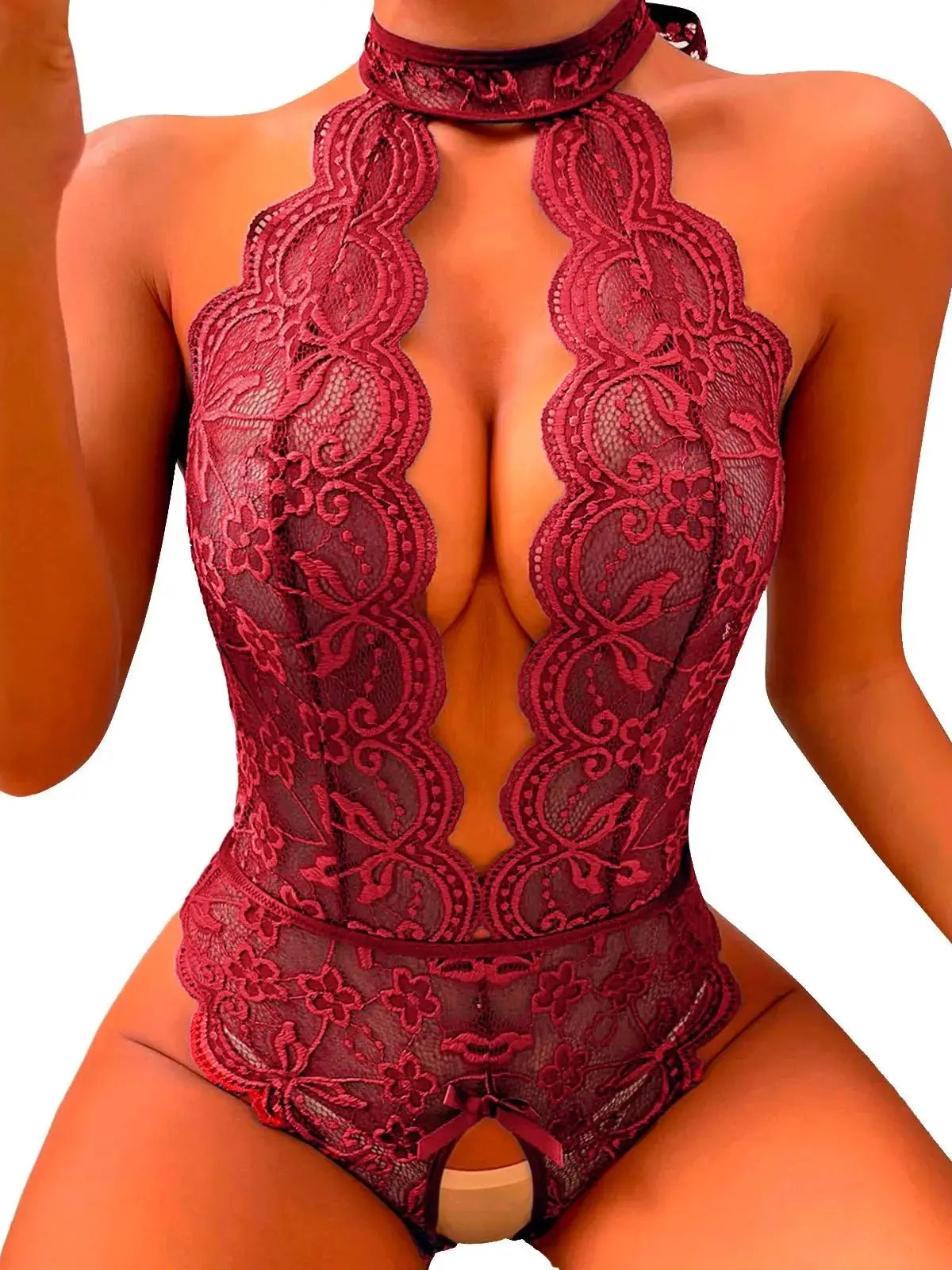 Lace Open Bra Crotchless Sleepwear