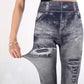 Leggings Imitation Jeans High Waist Pants