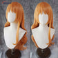 High Quality Adult Nami Cosplay Wig 75cm Long Curly Wavy Orange Heat Resistant Hair + Wig Cap