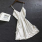 Lace Patchwork Camisola Lingerie Nighty Wedding Silk Dress 2023 Sleep Wear Nightdress Clothes Women Nightgowns Sexy Nightwear