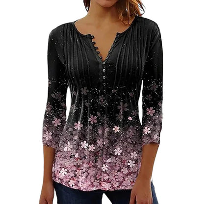 V-Neck Elegant Office Lady Blouses