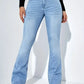 Flare Stretch Moustache Jeans Fashion Skinny Bell Bottom High Waist Gray Denim Pants Lady Classic Y2K Punk Long Trousers