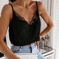 Women'S V-Neck Suspender Vest Lace Splicing Top Blouse Soild Sexy Vest Sleeveless Intimates Langerie For Fine Woman Ropa Mujer