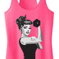 MODERN ROSIE the RIVETER Workout Tank Top Pink