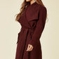 De La Creme Womens Wool Blend Large Lapel Duster Coat