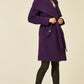 De La Creme Womens Wool Blend Large Lapel Duster Coat