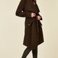 De La Creme Womens Wool Blend Large Lapel Duster Coat