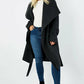 De La Creme Womens Wool Blend Large Lapel Duster Coat