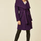 De La Creme Womens Wool Blend Large Lapel Duster Coat