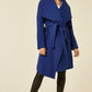 De La Creme Womens Wool Blend Large Lapel Duster Coat