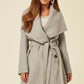 De La Creme Womens Wool Blend Large Lapel Duster Coat