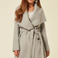 De La Creme Womens Wool Blend Large Lapel Duster Coat