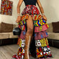 African print maxi long skirt, long patch work skirt, Ankara skirt