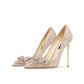 Rhinestone Bowknot High Heel Shoes