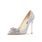 Rhinestone Bowknot High Heel Shoes