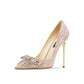 Rhinestone Bowknot High Heel Shoes