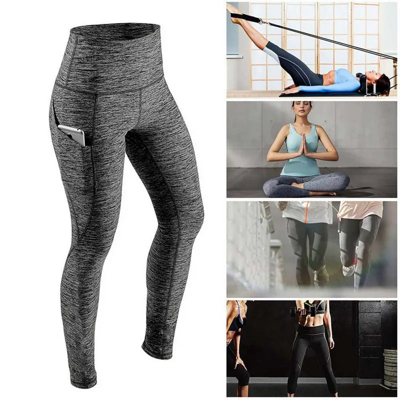 Solid Color Pants Yoga High Waist