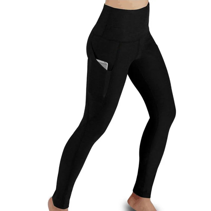 Solid Color Pants Yoga High Waist