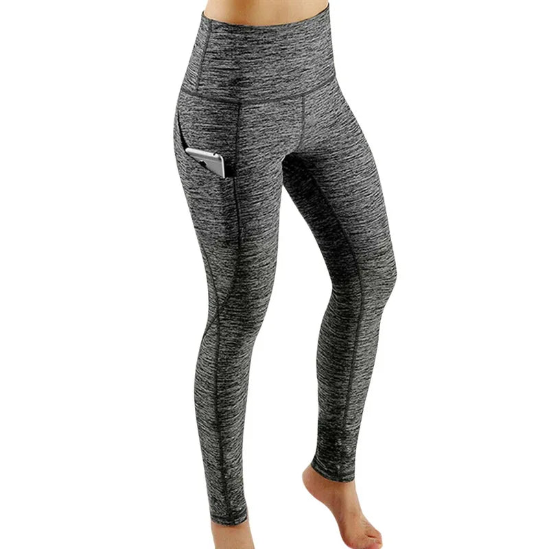 Solid Color Pants Yoga High Waist