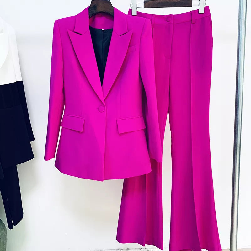 Blazer Pantsuits Two Piece Set