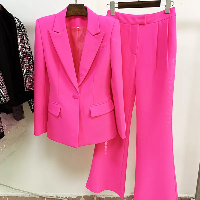 Blazer Pantsuits Two Piece Set