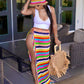 Knitted Crochet Tassel Maxi Skirt