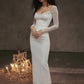 Elegant Sheer Long Sleeve Sexy Maxi Dress