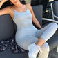 Solid Bodycon Strap Jumpsuit