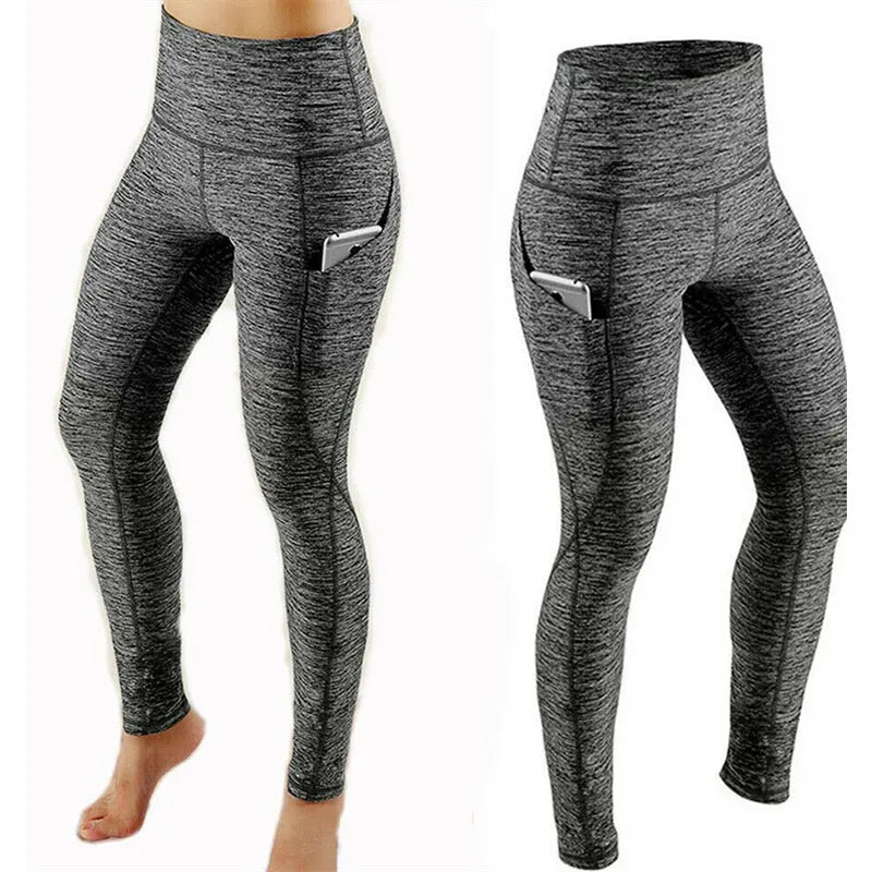 Solid Color Pants Yoga High Waist