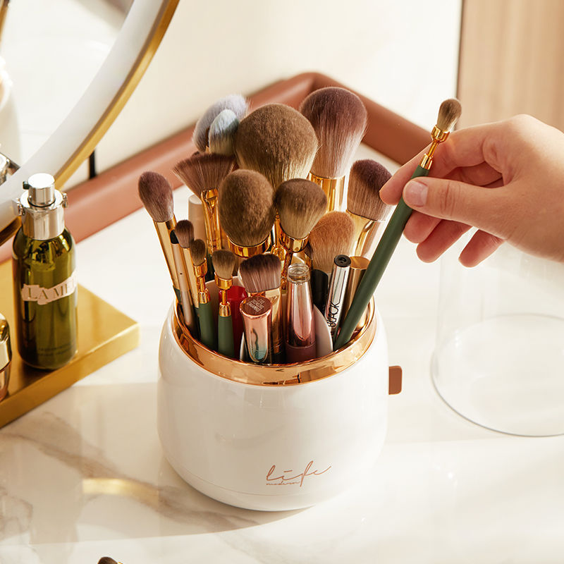 360° Rotating Makeup Organizer Makeup Brush Holder