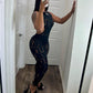 Summer Women Jumpsuit Sexy Hollow Out Half Backless