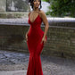 Shiny Spaghetti Strap Maxi Dress